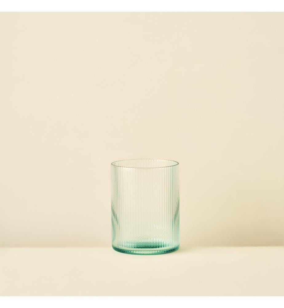Gestreiftes Glas 390 cc - Grün
