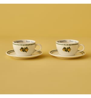 Set de tasses à thé Lemoncello 2 pièces 270 cc - Multicolore