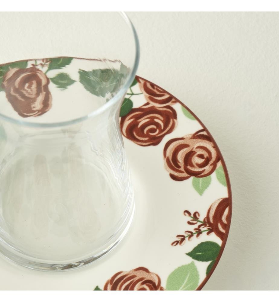 Teegläser Rose 6 Stück 170 cc - Mehrfarbig