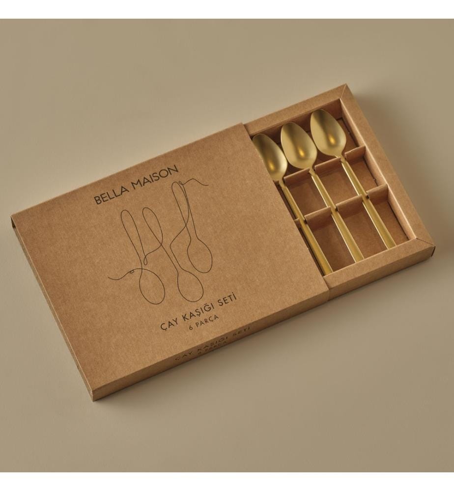 Set de cuillères à café Premium 6 pièces 11 cm - Or