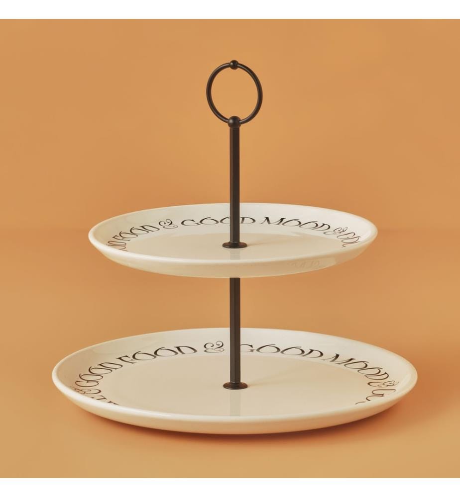 Motto Vassoio per biscotti a 2 piani - Bianco