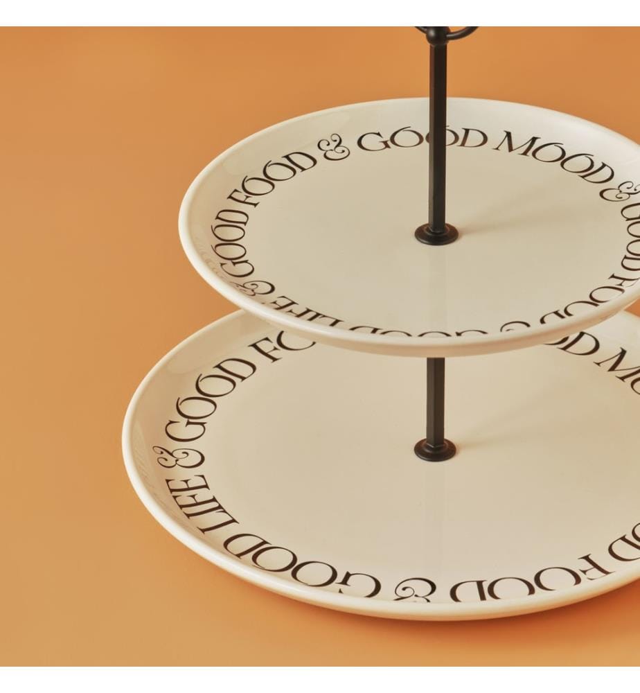 Motto Vassoio per biscotti a 2 piani - Bianco