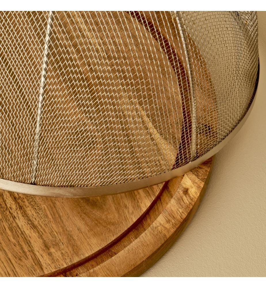 Spark cake stand with bell 23x14.5 cm - Natural