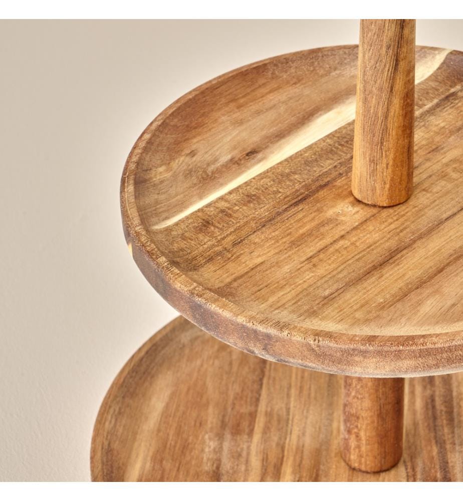 Elara 2 tier cookie bowl - Natural