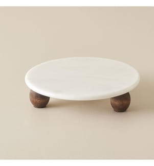 Support de service en marbre Olmo 25 cm - Naturel