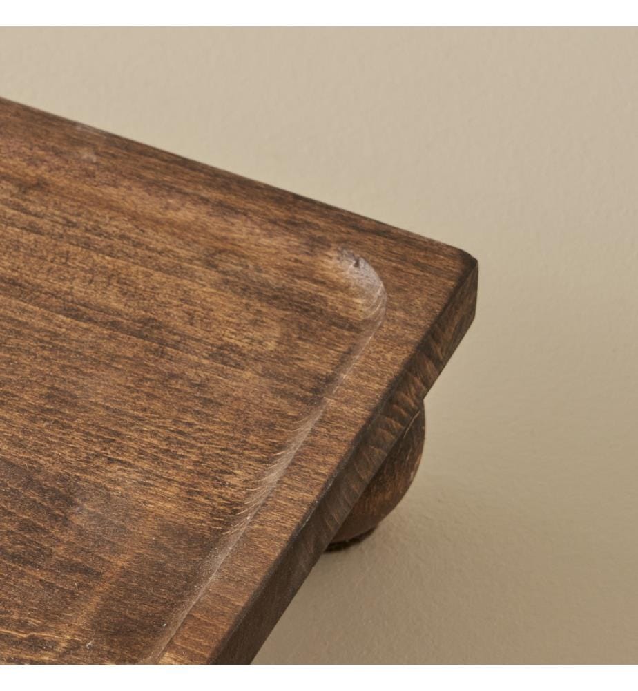 Espositore rettangolare in legno 17x30 cm - Naturale