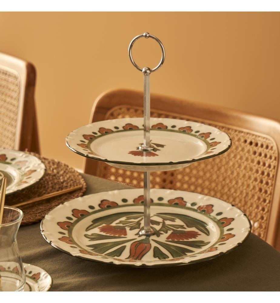 Tulip 2 tier cookie stand - Multicolor