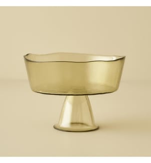 Bol de présentation en verre Geo 21x16 cm - Vert