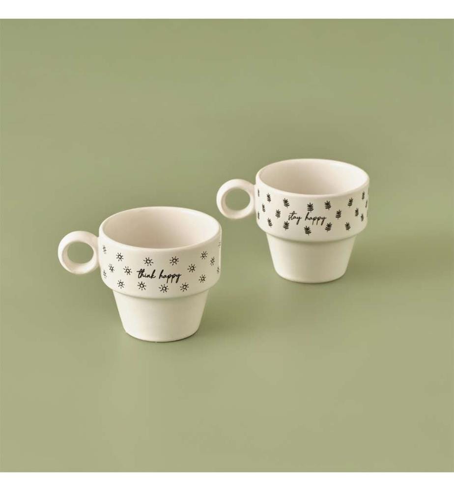 Set aus 2 Espressotassen Simple 105 cc - Mehrfarbig
