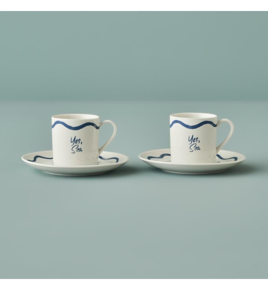 Set de 2 tasses à café Marine 90 cc - Bleu