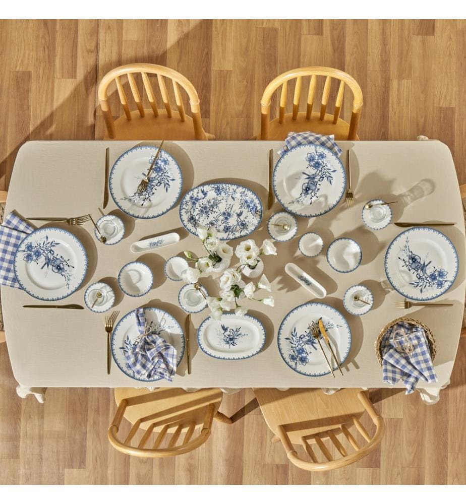 Bleu Blanc 26 Piece Breakfast Set - Blue