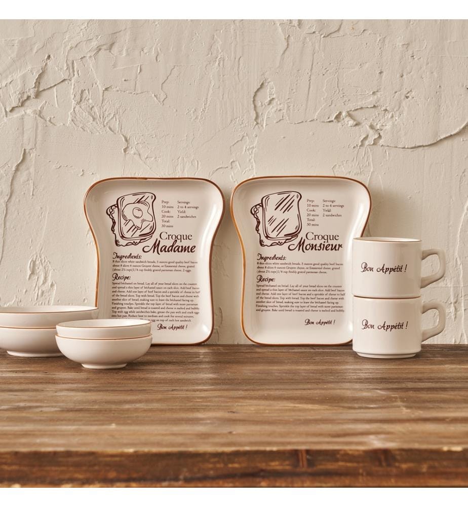 Croque 8-Piece Toast Breakfast Set - Brown