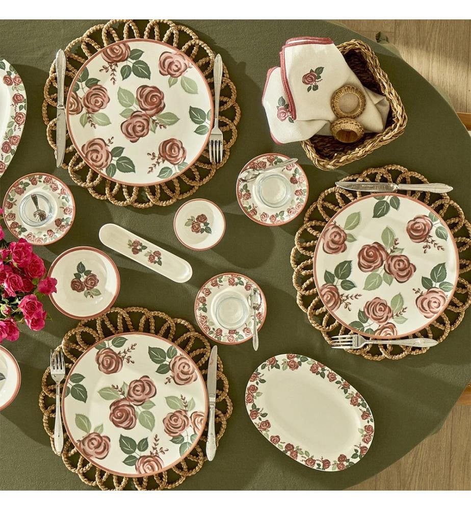 Rose 26-teiliges Frühstücksset – mehrfarbig