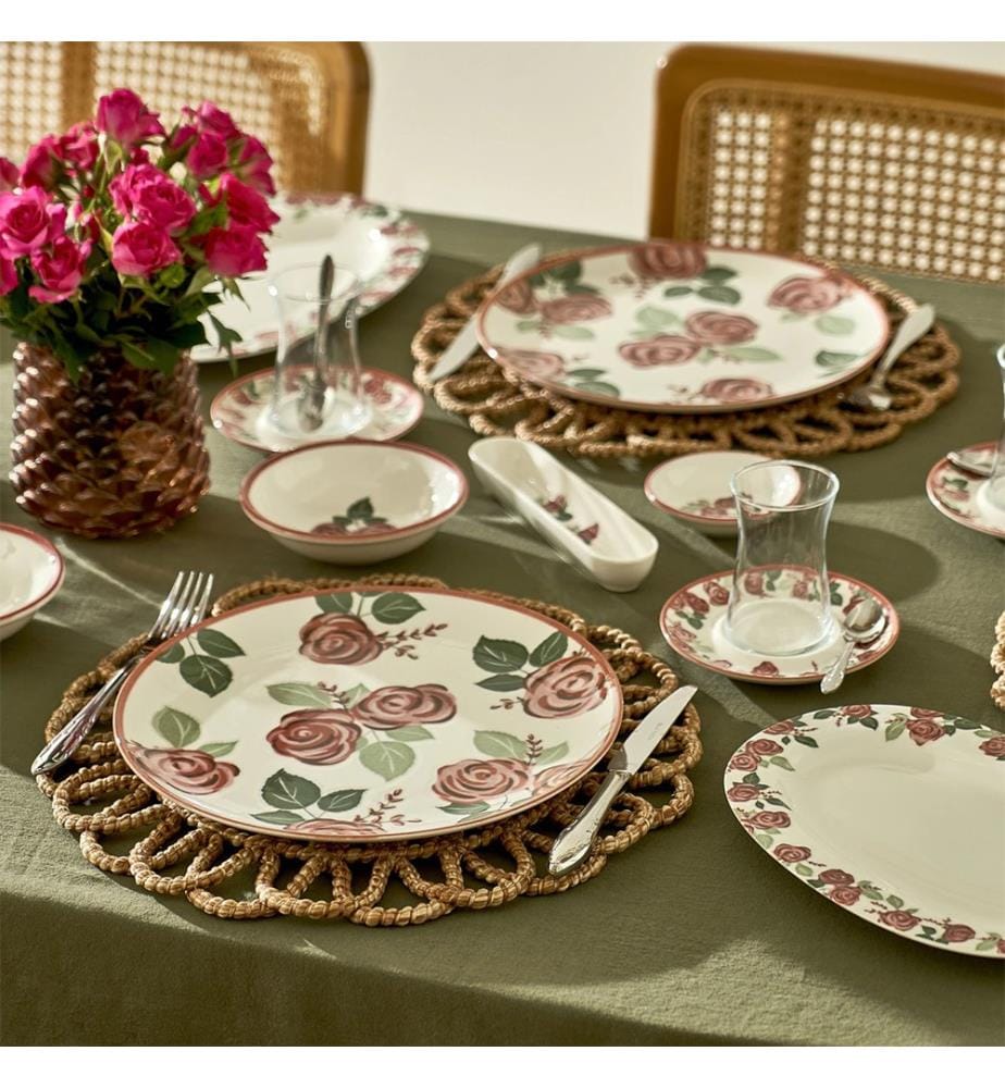 Rose 26-teiliges Frühstücksset – mehrfarbig