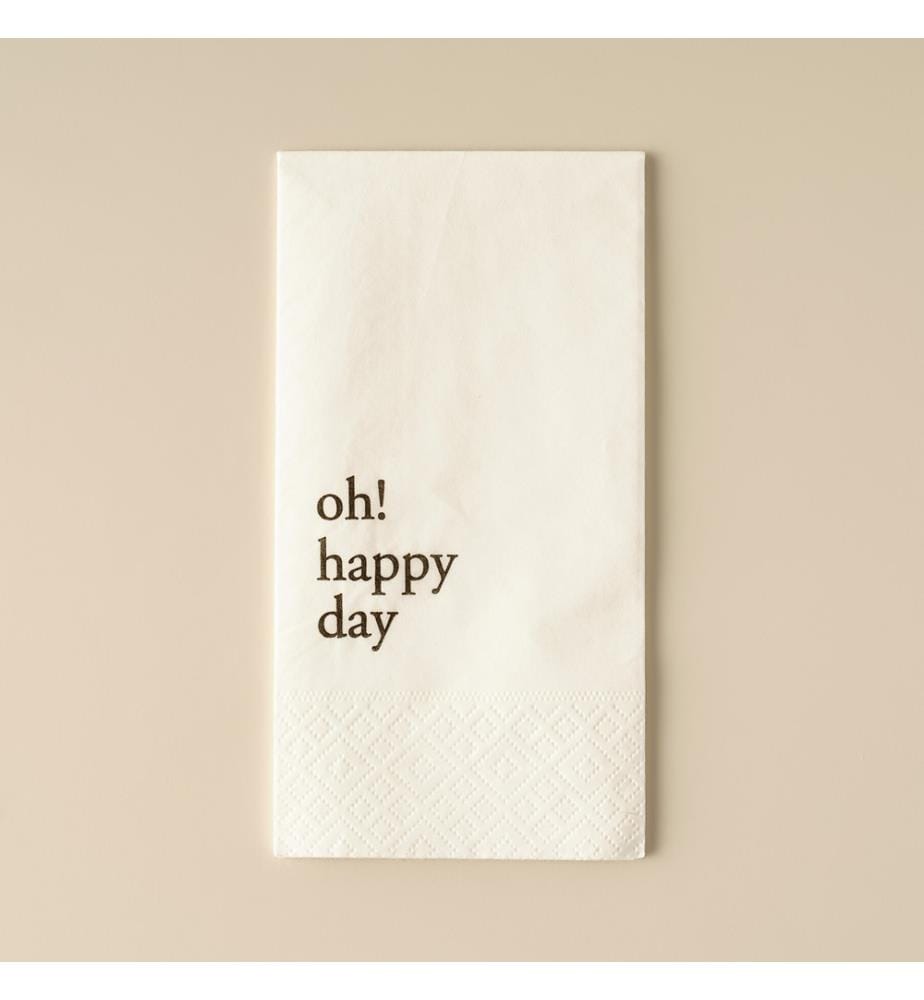 Tovaglioli di carta Oh Happy Day 25 pezzi 33x33 cm - Marrone