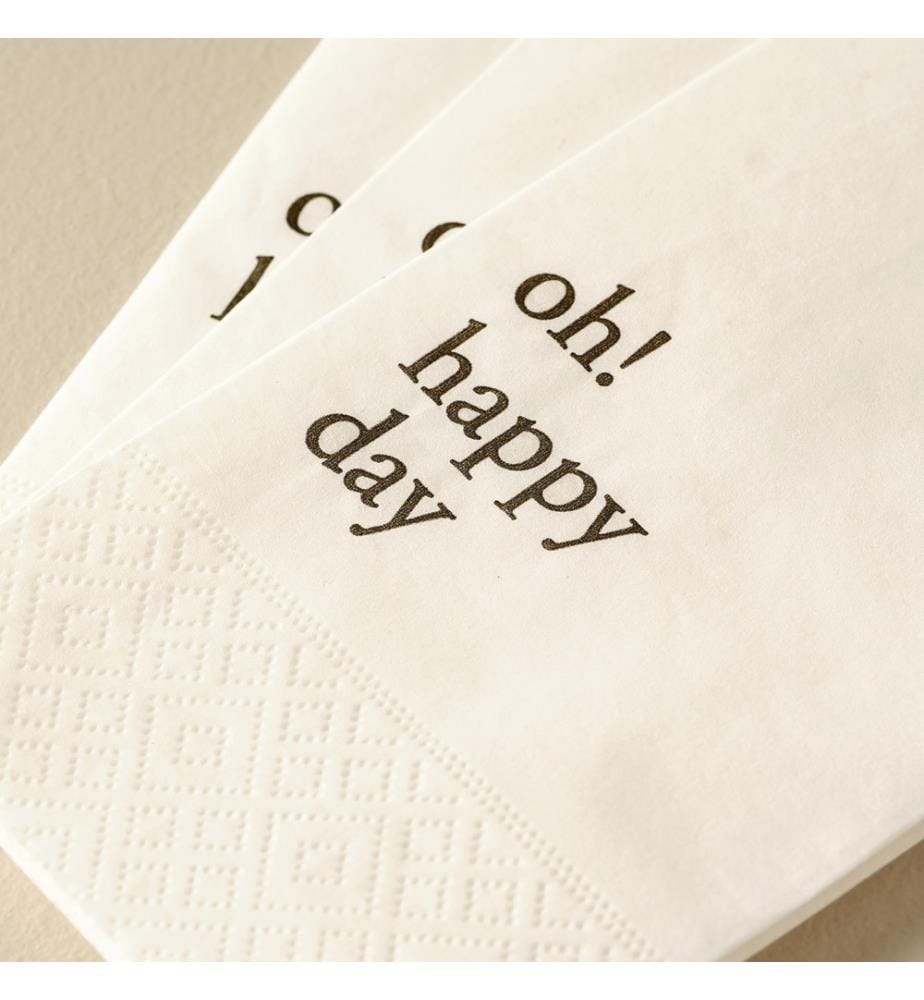 Tovaglioli di carta Oh Happy Day 25 pezzi 33x33 cm - Marrone