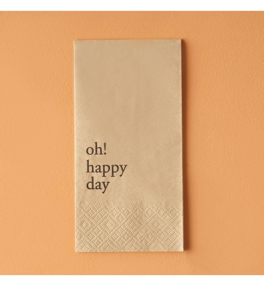 Serviettes en papier Oh Happy Day 25 pièces 33x33 cm - Blanc