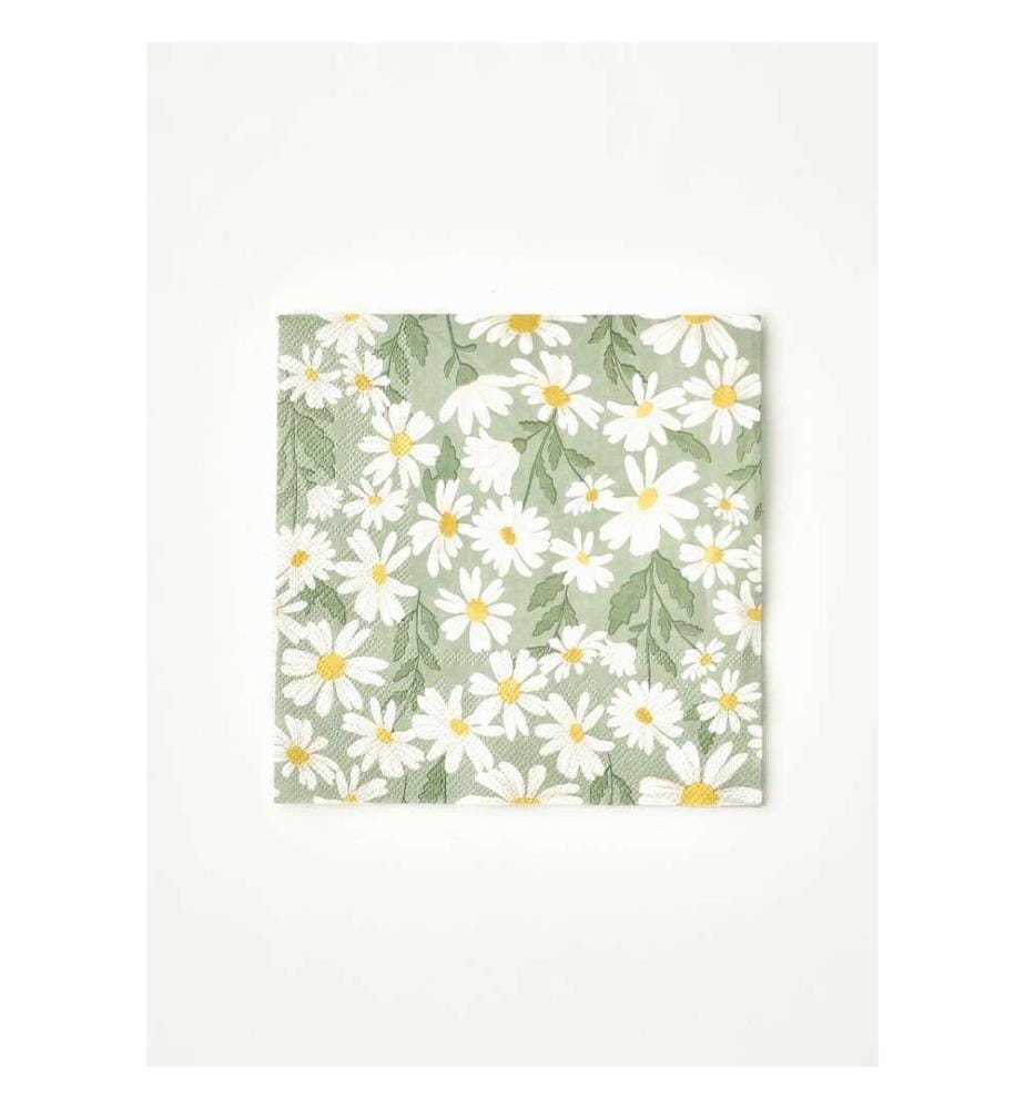 Set di tovaglioli di carta Daisy - Verde