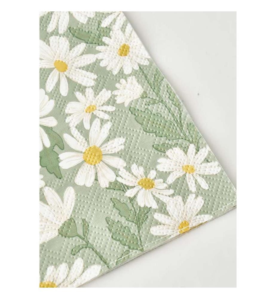 Set di tovaglioli di carta Daisy - Verde