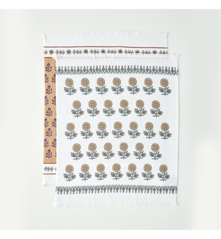 Indisches Trockentuch (2er-Pack) – mehrfarbig