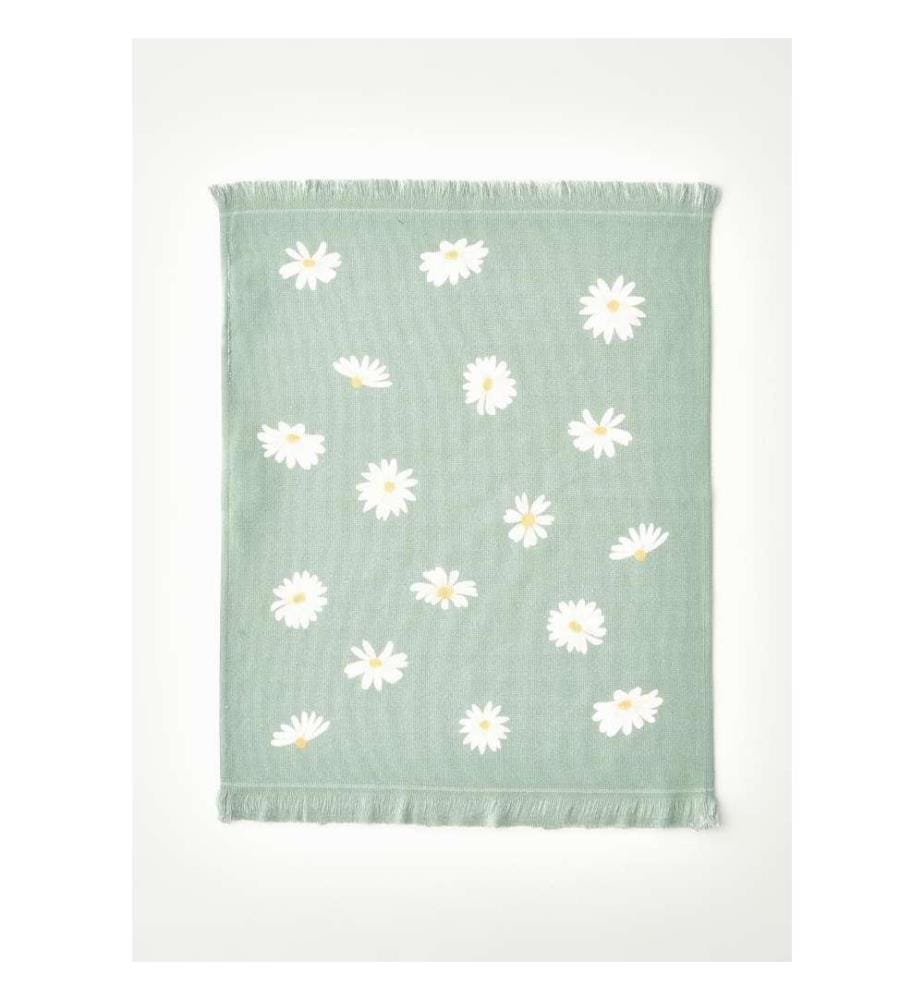 Lot de 2 chiffons Daisy - Beige et Vert
