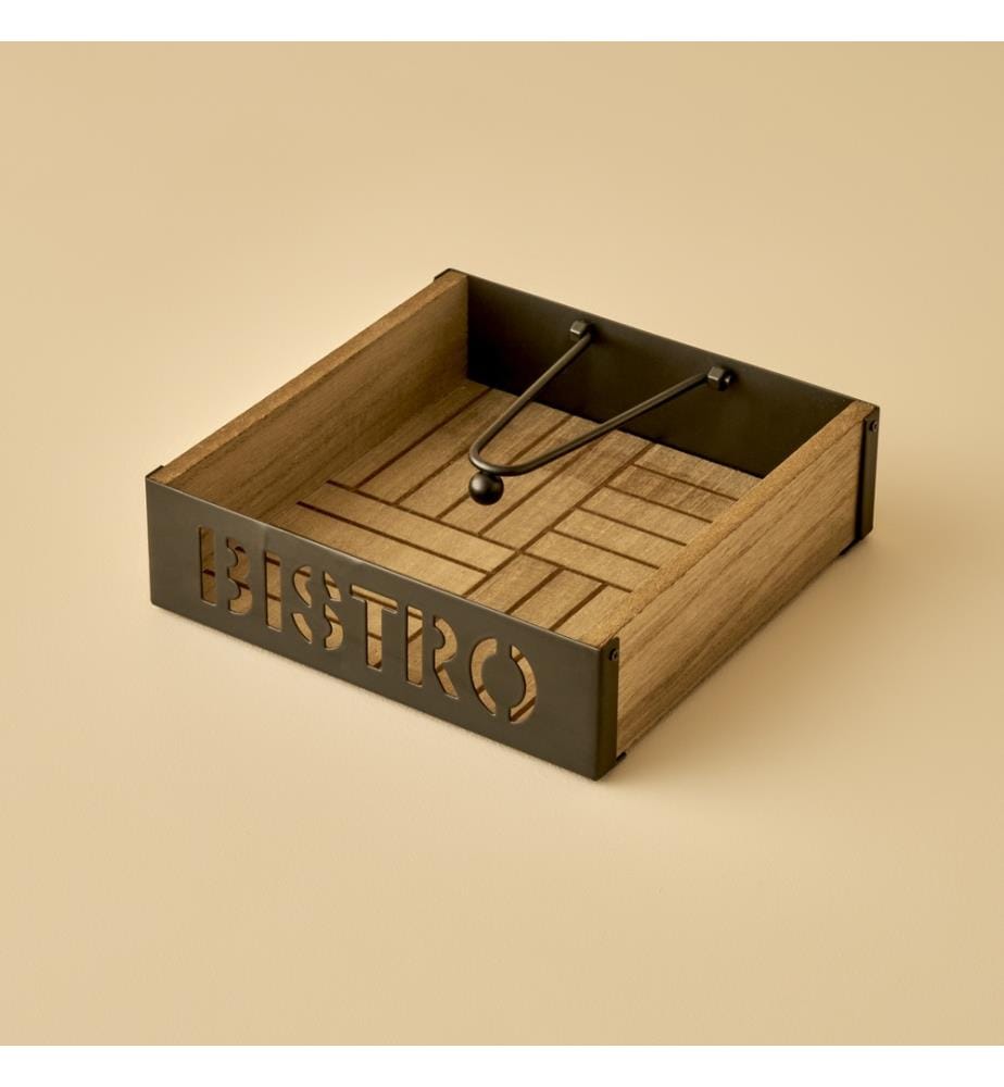 Porte-serviettes Bistro 18x18x5 cm - Naturel