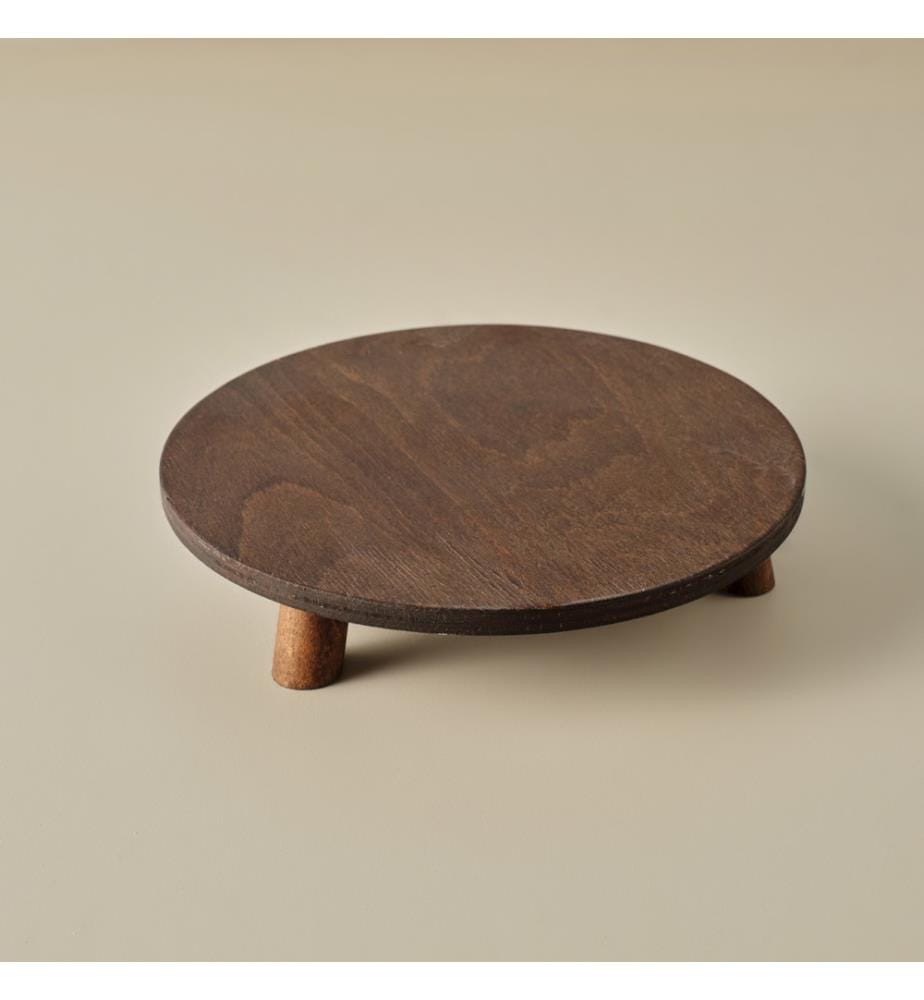 Assiette de service à pied Aris 29 cm - Naturel