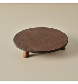 Assiette de service à pied Aris 29 cm - Naturel