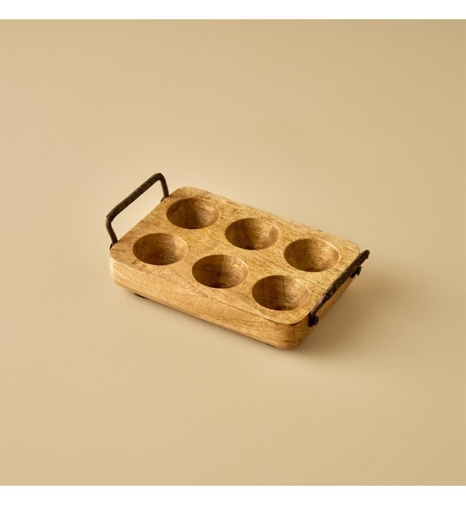 Coffret coquetiers 6 pièces - Naturel