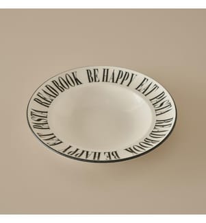 Assiette à pâtes Book Lovers 28 cm - Noir