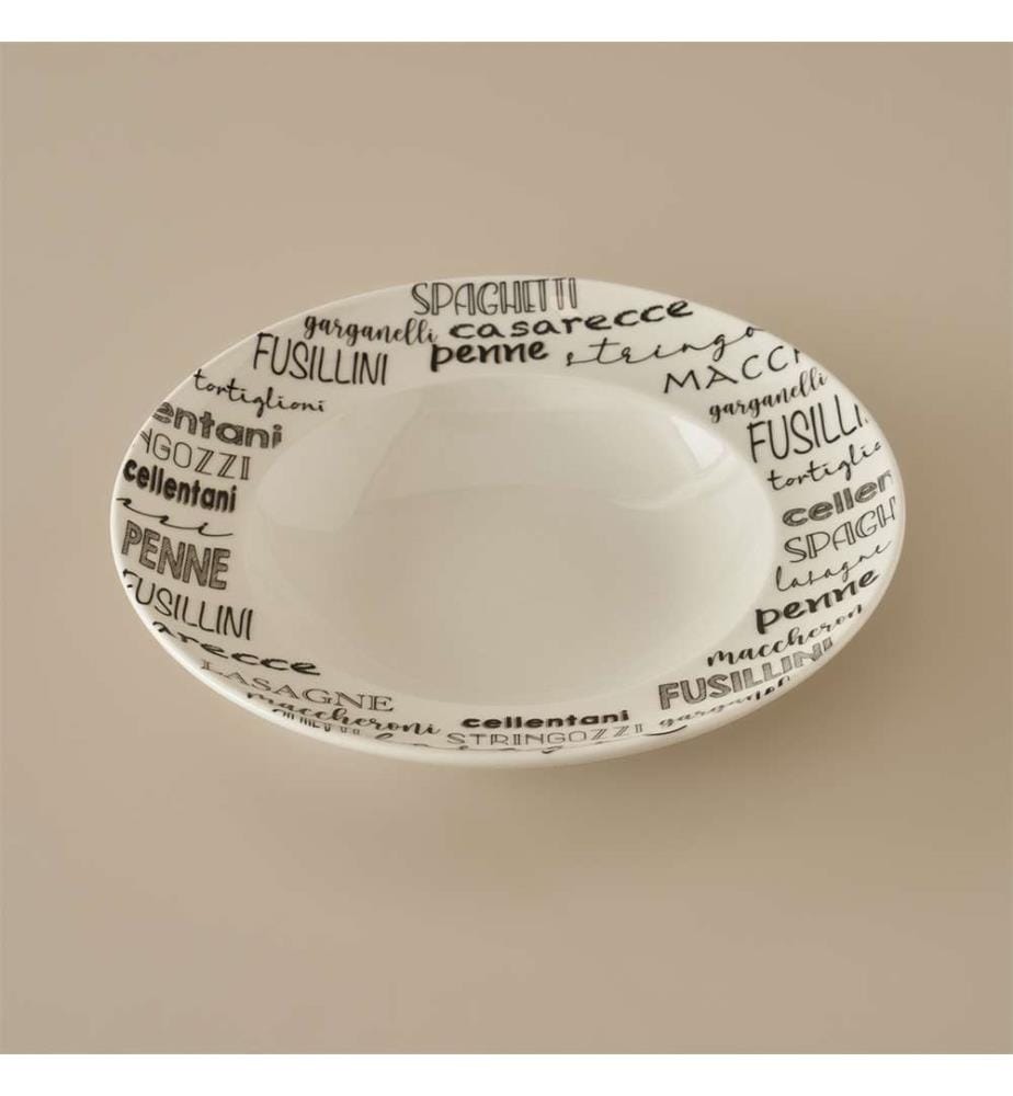Assiette à pâtes Alfredo 28 cm - Noir