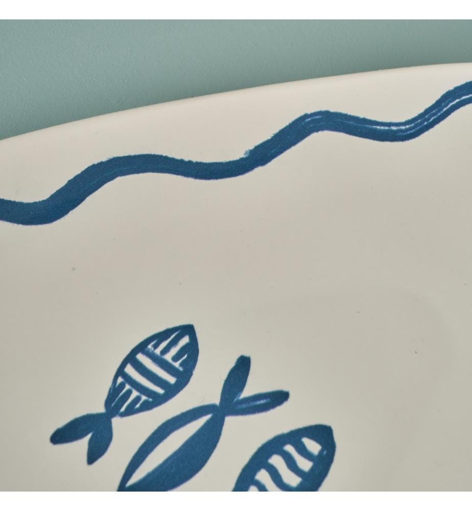 Assiette de service Marine 35 cm - Bleu