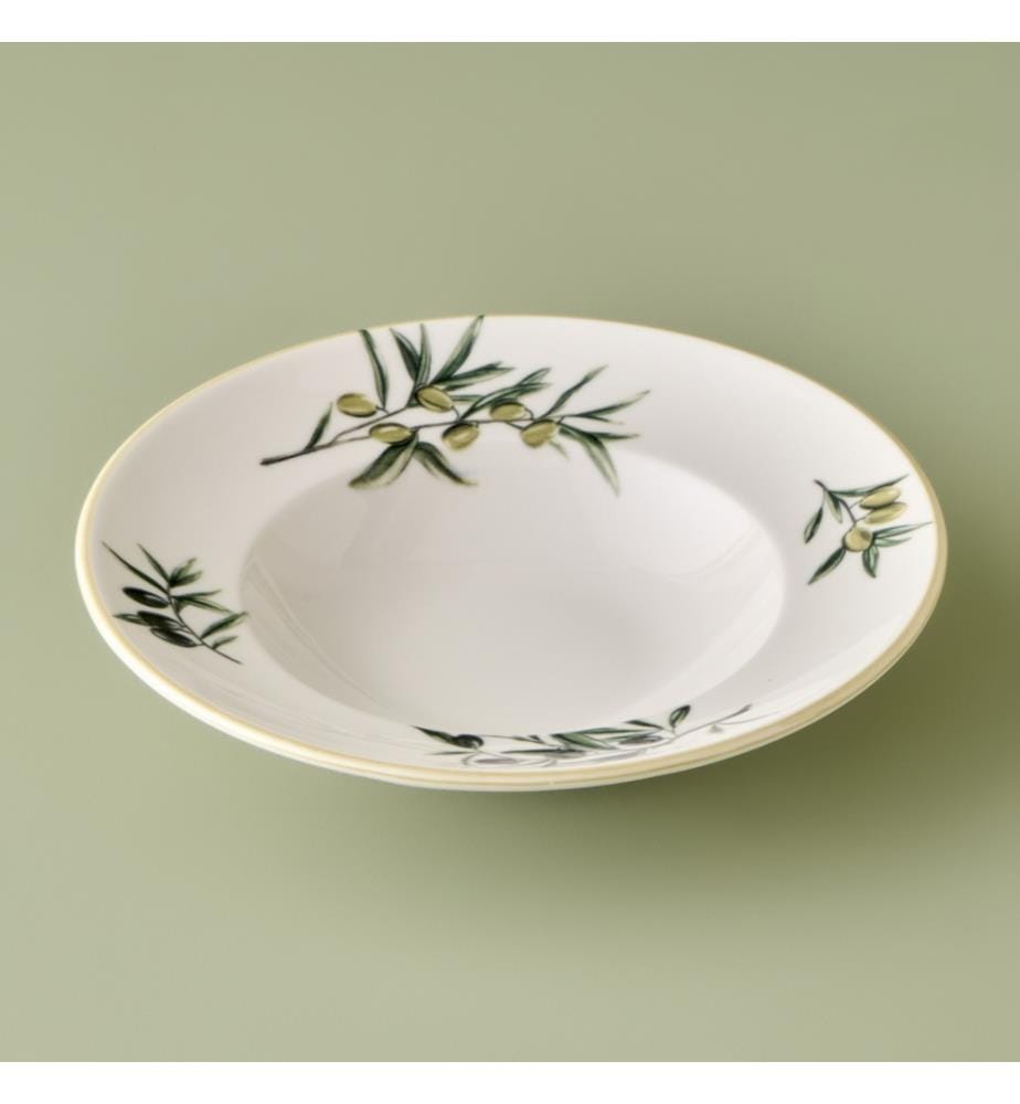 Assiette à pâtes Olive 27 cm - Vert