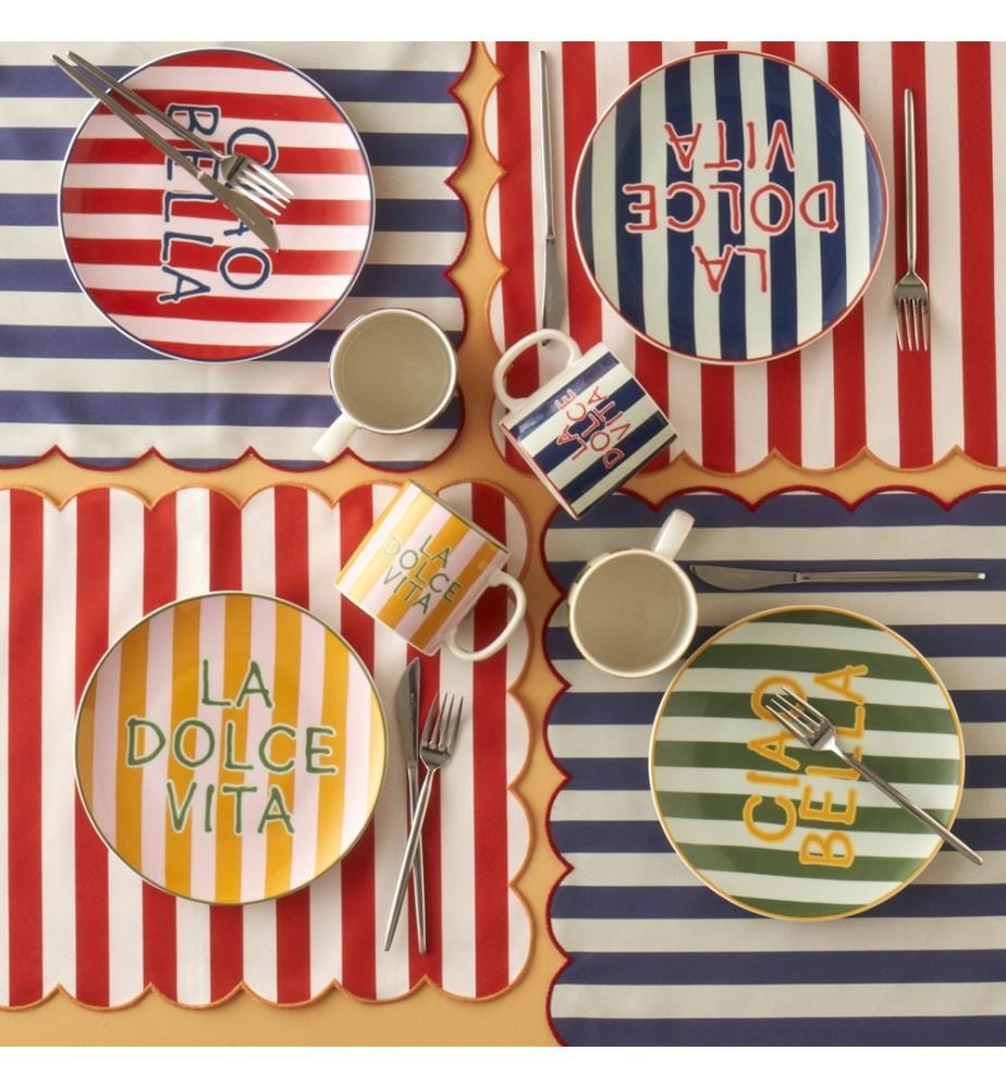 Coffret 4 Assiettes pour Pâtes - Blanc