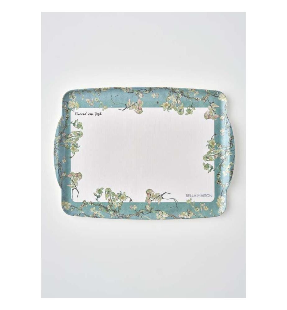 Plateau en mélamine Van Gogh fleurs d'amandier - Bleu