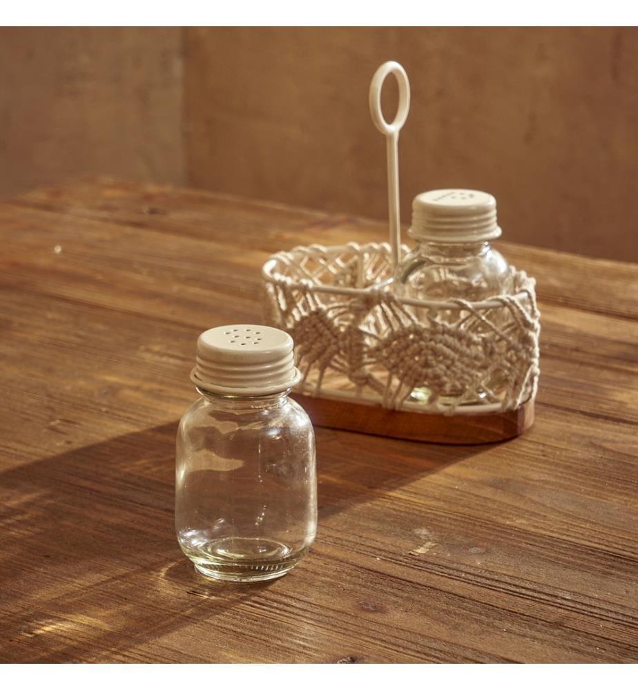 Set salière et poivrière Flick 14x9x20 cm - Naturel