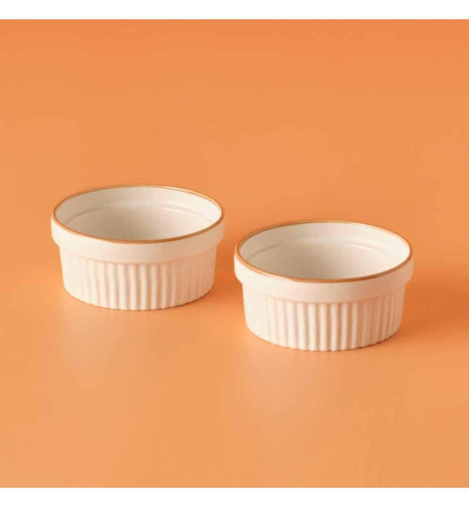 Set de récipients soufflé Vislo 2 pièces 290 ml (11x4,8 cm) - Blanc