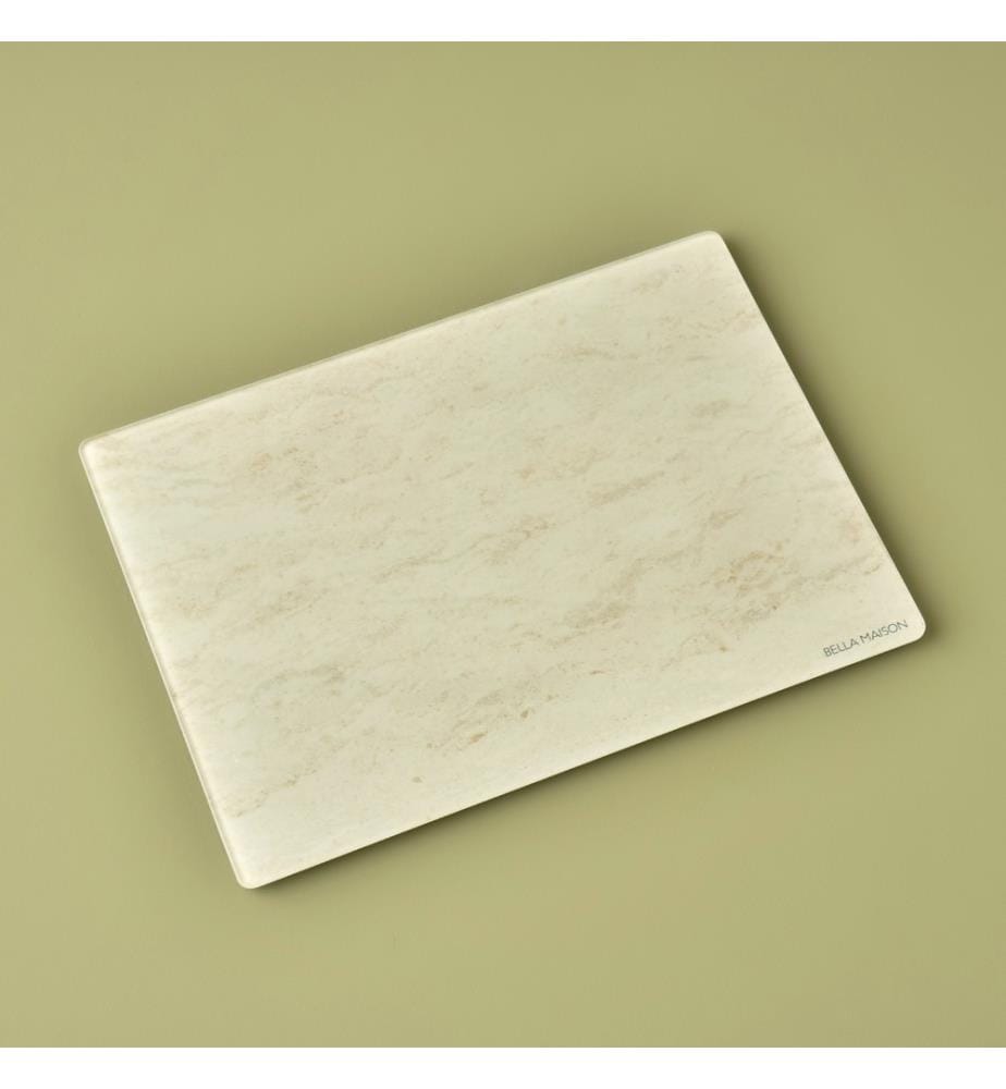Planche à découper en verre Marbella 35x25 cm - Écru