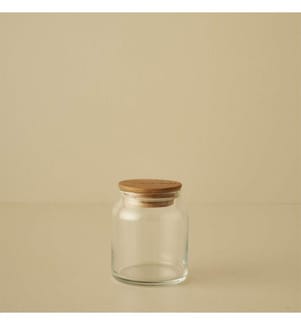Bocal avec couvercle en bois Joye 290 cc - Naturel