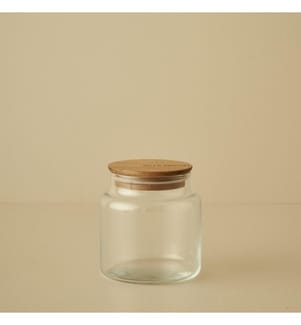 Bocal Joye avec couvercle en bois 635 cc - Naturelle