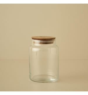 Bocal Joye avec couvercle en bois 890 cc - Naturel