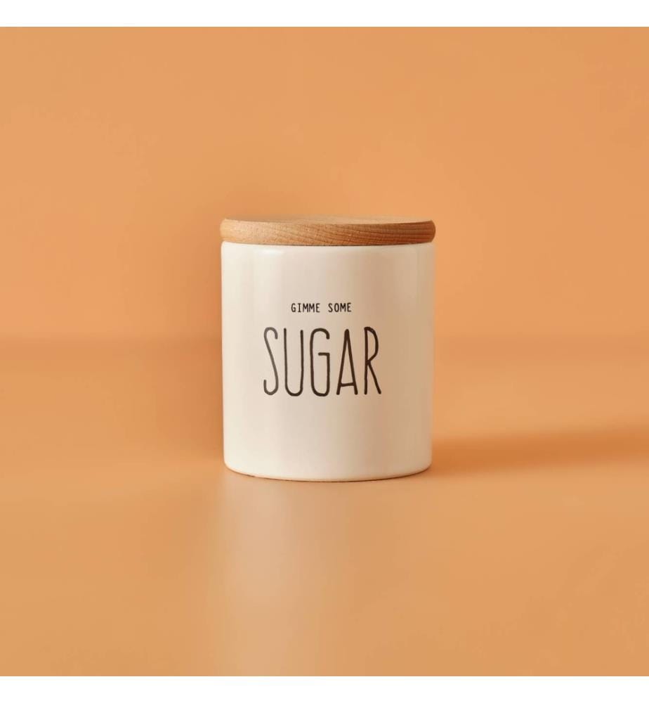 Récipient à sucre céramique 9x7,5 cm - Blanc