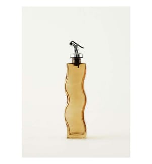 Bouteille à huile en verre ondulé Vinaigre - Ambre