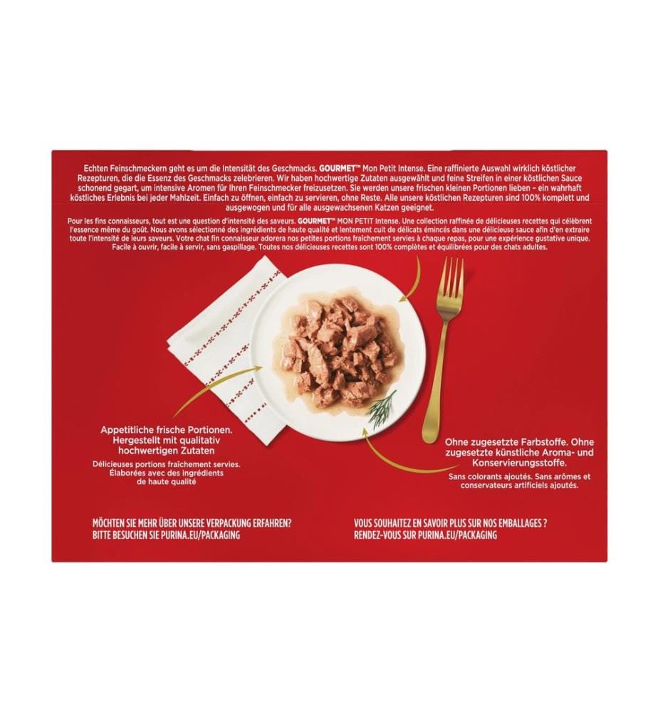 Purina Gourmet Alimentation humide Mon Petit Intense 12 x 50 g