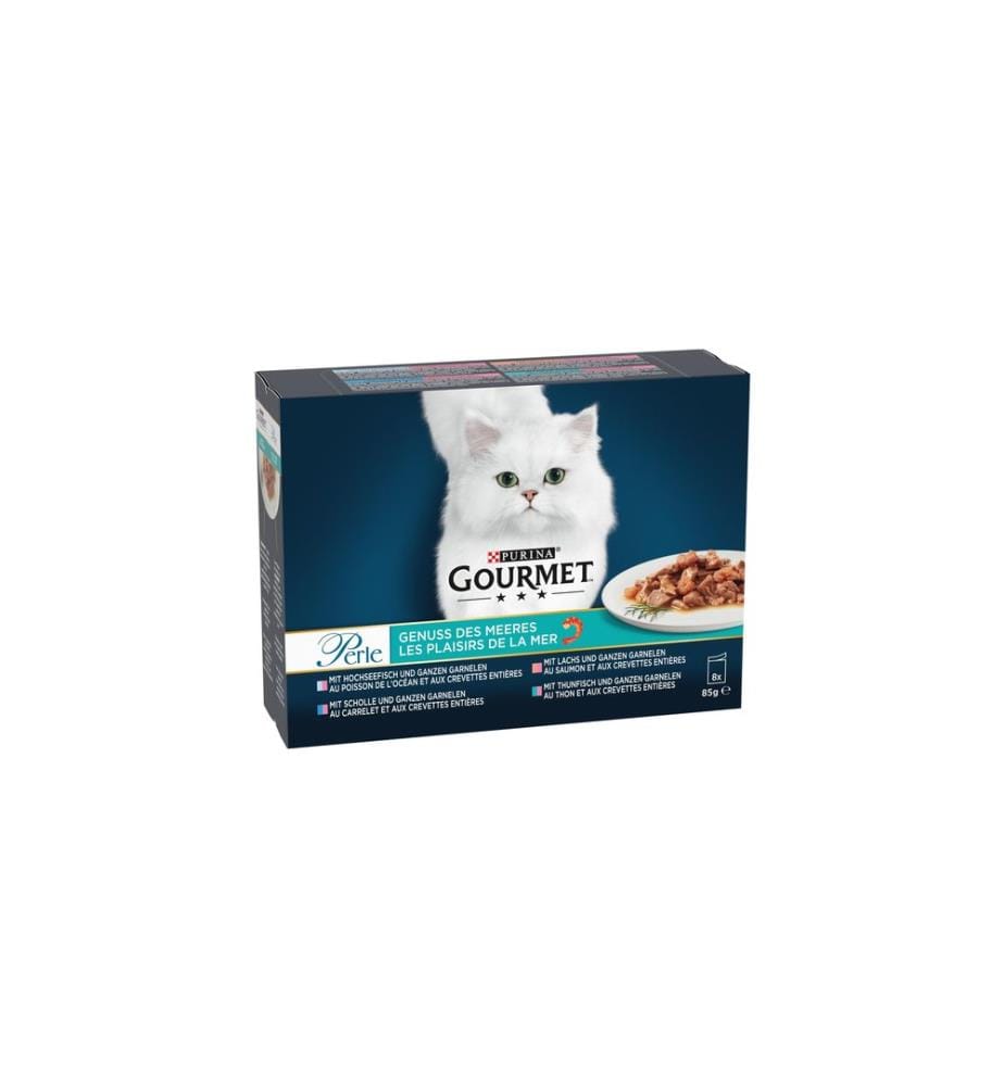 Cibo umido Purina Gourmet Gourmet Perle Delizie del mare, 8 x 85 g