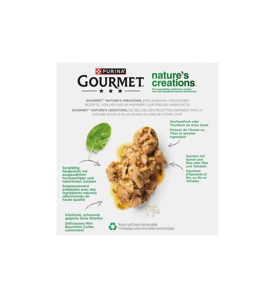 Purina Gourmet Pâtée Nature's Creation Poisson, 8 x 85 g