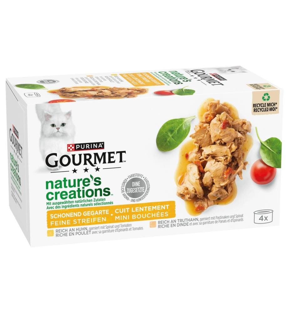 Purina Gourmet Nassfutter Gourmet Nature's Creation Fleisch, 4 x 85 g