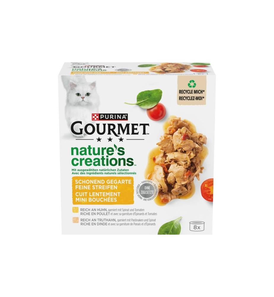 Purina Gourmet Nourriture humide Nature's Creation Poulet & Dinde, 8 x 85 g