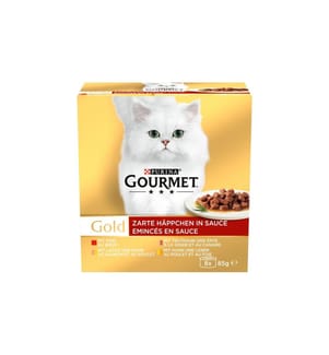 Nourriture humide Purina Gourmet Gold Bouchées en sauce, 8 x 85 g