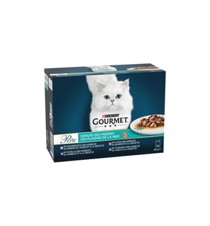 Purina Gourmet Nourriture humide Gourmet Perle Délices de la mer Poisson, 12 x 85g